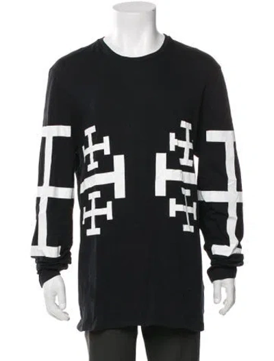 Pre-owned Neil Barrett Graphic Print Crew Neck T-shirt In Black