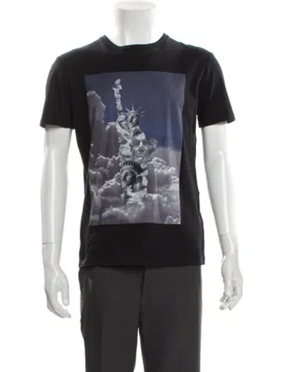 Pre-owned Neil Barrett Graphic Print Crew Neck T-shirt In Black