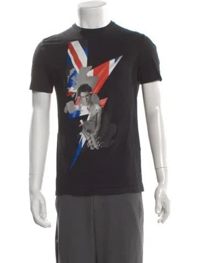Pre-owned Neil Barrett Graphic Print Crew Neck T-shirt In Black