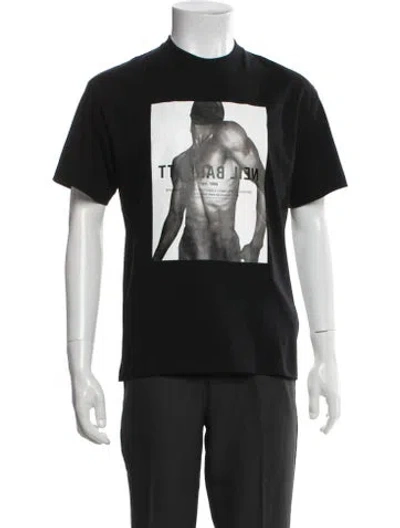 Pre-owned Neil Barrett Graphic Print Crew Neck T-shirt In Black