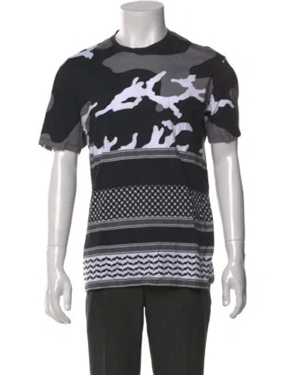 Pre-owned Neil Barrett Graphic Print Crew Neck T-shirt In Black