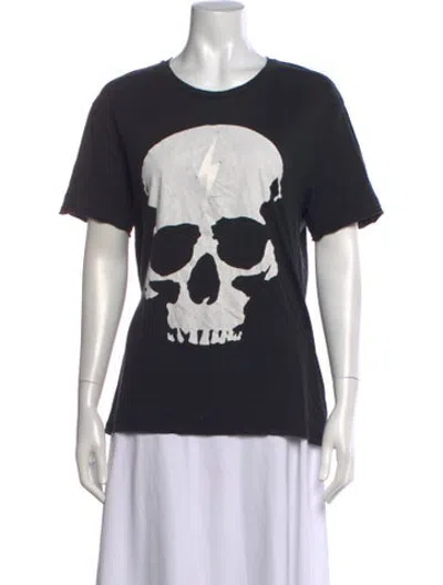 Pre-owned Neil Barrett Graphic Print Crew Neck T-shirt In Black