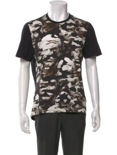 Pre-owned Neil Barrett Graphic Print Crew Neck T-shirt In Brown