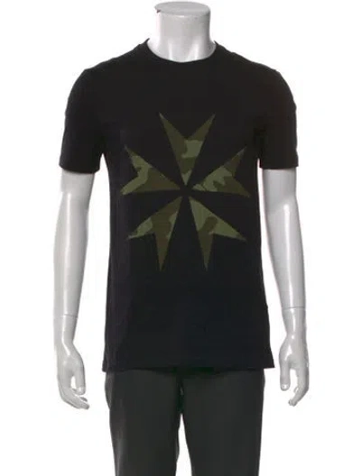 Pre-owned Neil Barrett Graphic Print Crew Neck T-shirt W/ Tags In Black