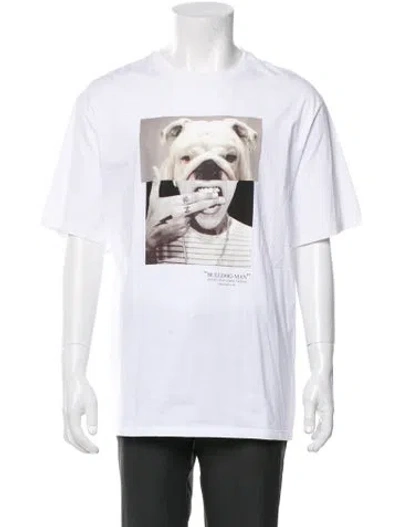 Pre-owned Neil Barrett Graphic Print Crew Neck T-shirt In White