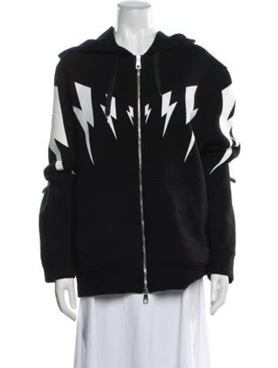 Pre-owned Neil Barrett Graphic Print Jacket In Blue