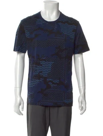 Pre-owned Neil Barrett Graphic Print Short Sleeve Shirt In Blue