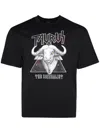 Neil Barrett Slim Fit Printed Rock Band Zodiac Taurus Crew-neck T-shirt In Black