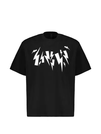 Neil Barrett Graphic-print Cotton T-shirt In Multi