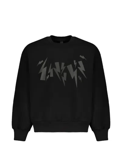Neil Barrett Graphic-print Crew-neck Sweatshirt In Black
