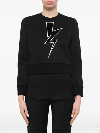 Neil Barrett Graphic-print Sweatshirt In Black