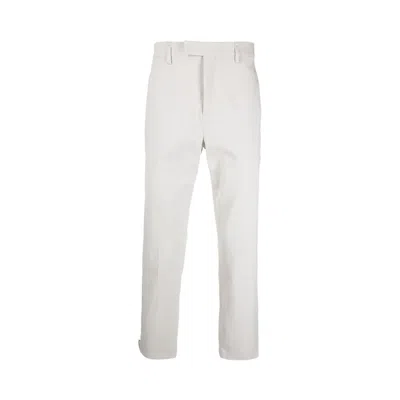 Neil Barrett High Waist Tapered Trousers In White