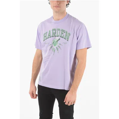 Neil Barrett James Harden X  Easy Fit Hoodie With Printed Log In Purple