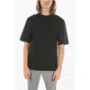 Neil Barrett Jersey Minimal T-shirt With Stretchy-nylon Sleeves