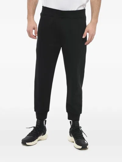 Neil Barrett Jumbled Bolts Embroidered Track Pants In Black