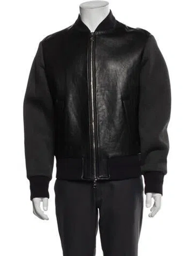 Pre-owned Neil Barrett Lamb Leather Moto Jacket In Multi