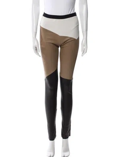 Pre-owned Neil Barrett Lamb Leather Skinny Leg Pants In Neutral