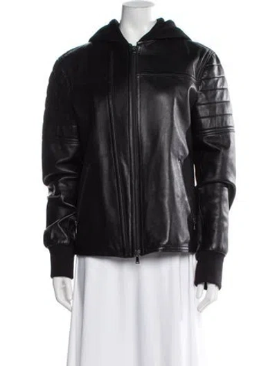 Pre-owned Neil Barrett Leather Biker Jacket In Black