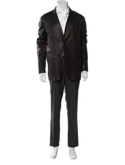 Pre-owned Neil Barrett Leather Blazer In Black