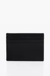 Neil Barrett Leather Fair-isle Thunderbolt Card Holder With Contrast Prin In Black