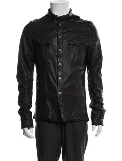 Pre-owned Neil Barrett Leather Moto Jacket In Brown