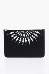 Neil Barrett Leather Pouch With Contrast Print