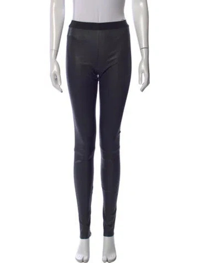 Pre-owned Neil Barrett Leather Skinny Leg Pants In Black