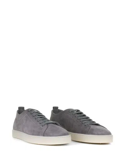 Neil Barrett Leather Sneakers In Gray