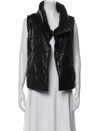 Pre-owned Neil Barrett Leather Vest In Black