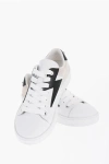 Neil Barrett Leathr Low-top Sneakers With Suede Details And Piercing