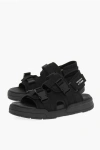 Neil Barrett Li-ning Solid Color Double-buckle Sandals With Socks