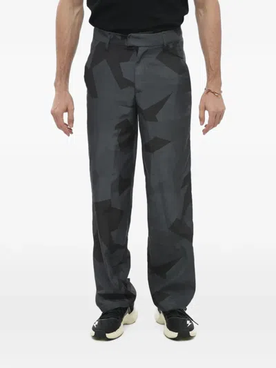 Neil Barrett Liam Camouflage-print Trousers In Gray