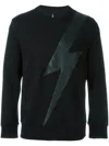 Neil Barrett Flash Design Sweatshirt In Black