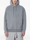 Neil Barrett Lightning Bolt Paterned Hoodie In Gray