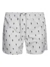 Neil Barrett Lightning Bolt-print Swim Shorts In White