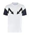 Neil Barrett Lightning Pattern T-shirt In White
