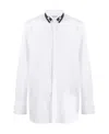 Neil Barrett Lightning Print Lapel Shirt In White
