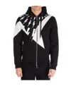 Neil Barrett Lightning Printed Hoodie In Black