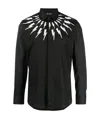 Neil Barrett Lightning Printed Long-sleeved Shirt In Black