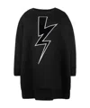 Neil Barrett Lightning Printed Sweater In Black
