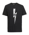 Neil Barrett Lightning Bolt Print T-shirt In Black