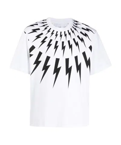 NEIL BARRETT LIGHTNING PRINTED T-SHIRT