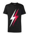 Neil Barrett Lightning T-shirt In Black