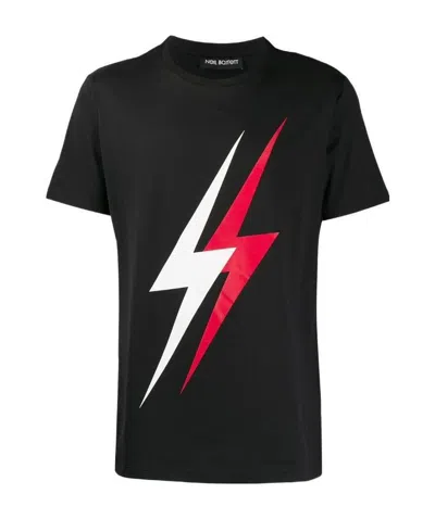 Neil Barrett Lightning T-shirt In Black