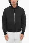 Neil Barrett Lightweight Skinny Fit Bomber Jacket With Zip Closure In Black