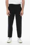 Neil Barrett Linen Blend Slim Fit Pants With Belt Loops
