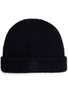 Neil Barrett Logo-appliqué Beanie In Blue