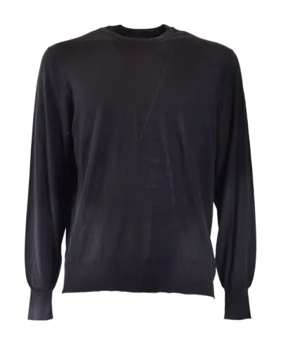 NEIL BARRETT LOGO-EMBROIDERED CREW-NECK WOOL JUMPER