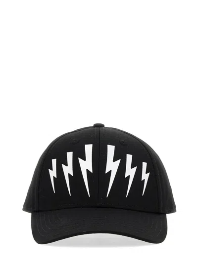 NEIL BARRETT NEIL BARRETT LOGO PRINTED BASEBALL CAP