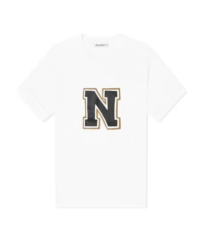 Neil Barrett Logo Printed T-shirt In White